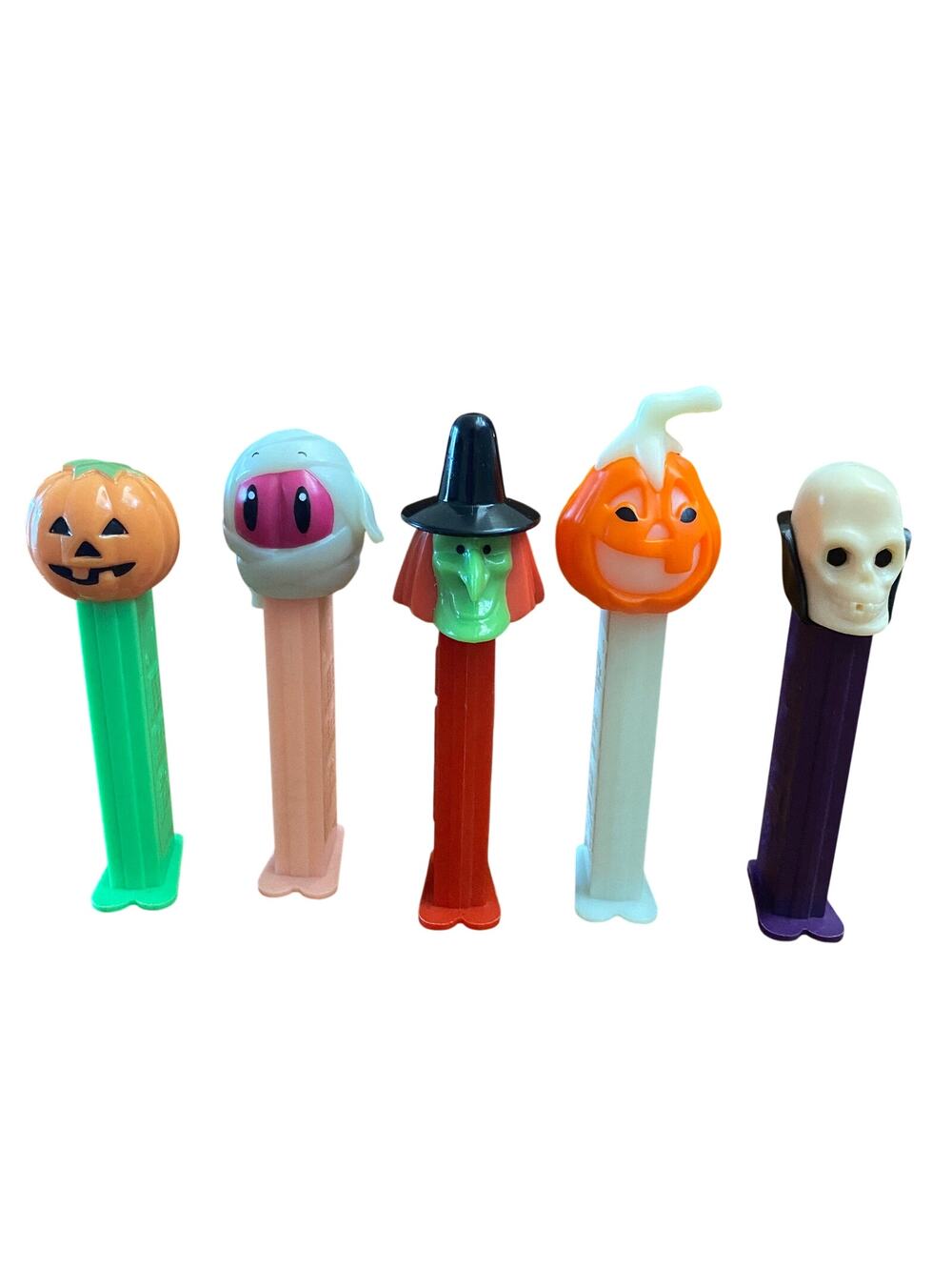 PEZ Vintage Halloween Dispensers Lot Witch Pumpkin Ghost Skull Toy Collectible